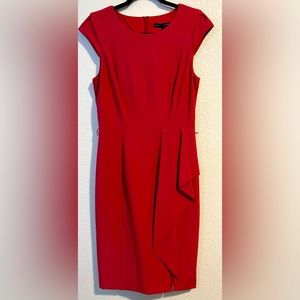 White House Black Market Flounce Peplum Dress Size 8